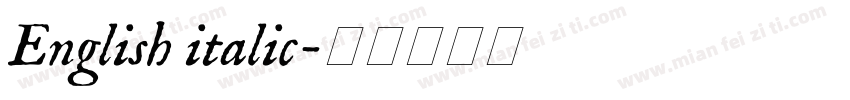 English italic字体转换